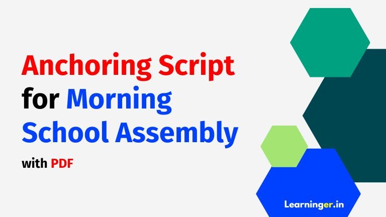 Anchoring Script for Morning School Assembly with PDF