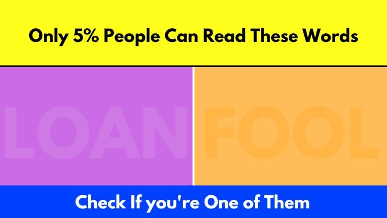 Only 5% People Can Read These Words