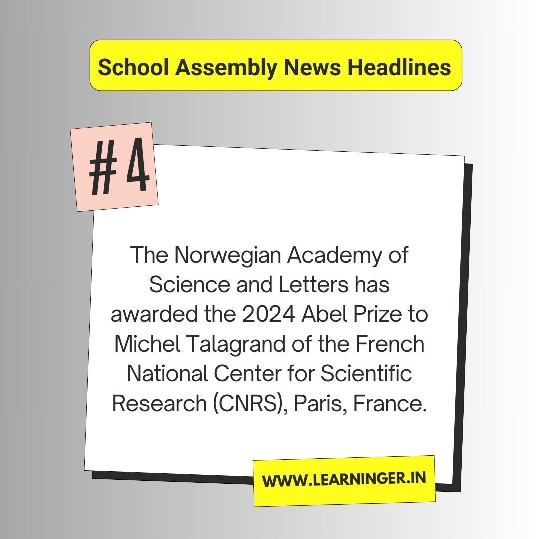 Today's Latest School Assembly News Headlines In English