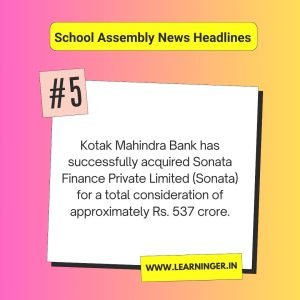 School Assembly News Headlines