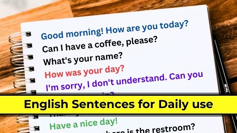 1000 English Sentences used in Daily Life